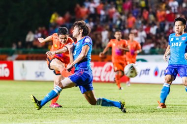 SISAKET THAILAND-JUNE 21: Sarayuth Chaikamdee (Orange) of Sisake