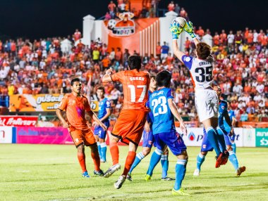 SISAKET THAILAND-JUNE 21: Chanin Sae-Eae of Singhtarua FC. (whit