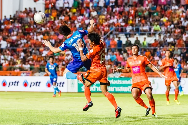SISAKET THAILAND-JUNE 21: Joo Sung-Hwan of Singhtarua FC. (Blue)