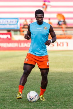 SISAKET THAILAND-MAY 28: Godwin Antwi of Sisaket FC. in action d