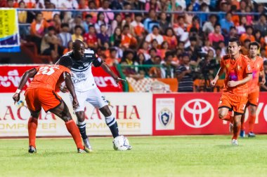 SISAKET THAILAND-MAY 28: Jaime Braganca of Chonburi FC. (white)