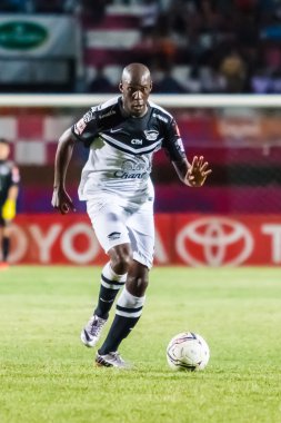 SISAKET THAILAND-MAY 28: Jaime Braganca of Chonburi FC. (white)