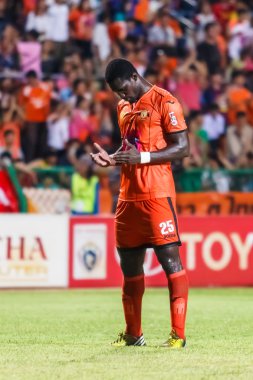 SISAKET THAILAND-MAY 28: Godwin Antwi of Sisaket FC. in action a