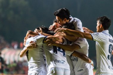 SISAKET THAILAND-OCTOBER-15: Players of Buriram Utd. in action d