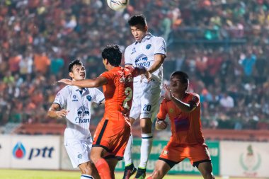 SISAKET THAILAND-OCTOBER 15: Javier Patino of Buriram Utd. head