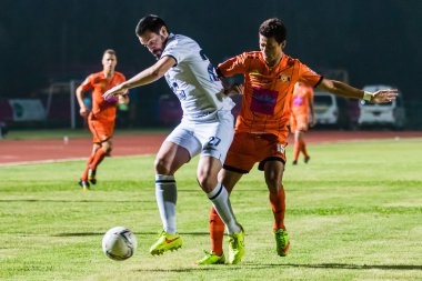 SISAKET THAILAND-OCTOBER 15: Andres Tunez of Buriram Utd. in act