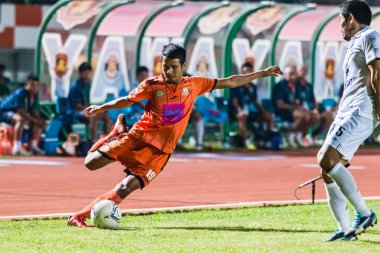 SISAKET THAILAND-OCTOBER 15: Jakkapong Somboon of Sisaket FC. in