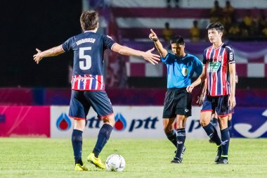 SISAKET THAILAND-AUGUST 3: The referee (blue) in action during T