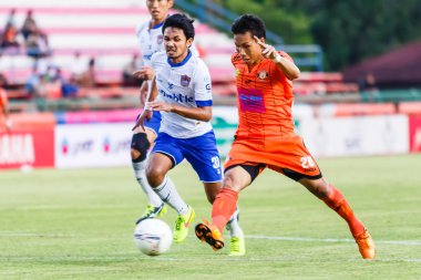 Sisaket Tayland-Temmuz 23: Tatree Seeha Sisaket Fc. (turuncu) ben