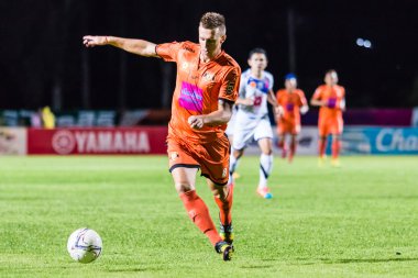 SISAKET THAILAND-OCTOBER 22: Brent McGrath of Sisaket FC. in act