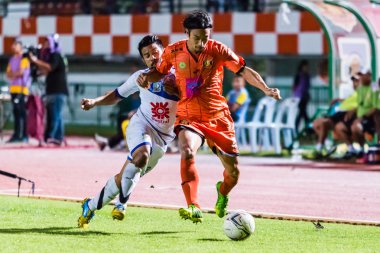 SISAKET THAILAND-OCTOBER 22: Terukazu Tanaka of Sisaket FC. in a