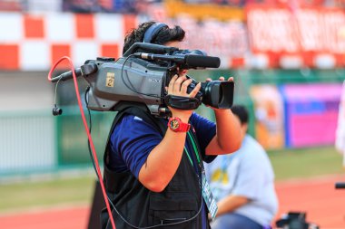 SISAKET THAILAND-FEBRUARY 18: Cameraman during Thai Premier Leag