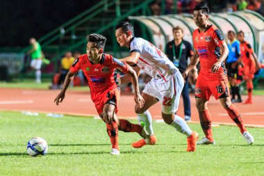 SISAKET THAILAND-AUGUST 19: Anucha Suksai of Sisaket FC. (orange