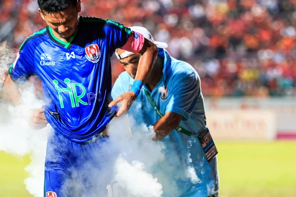 SISAKET THAILAND-June 21: First aid team of Royal Thai Navy FC.