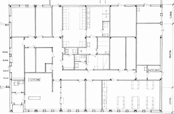 Architektonické pozadí - modrotisk — Stock fotografie