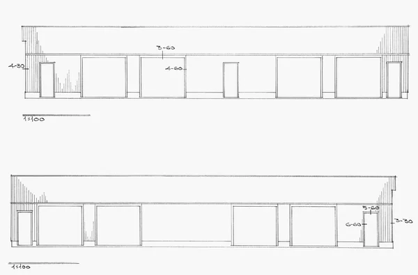 Modrotisk - architektonické pozadí — Stock fotografie