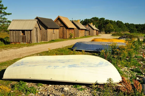 Stará Rybářská Vesnice Baltském Moři Gotland Švédsko — Stock fotografie