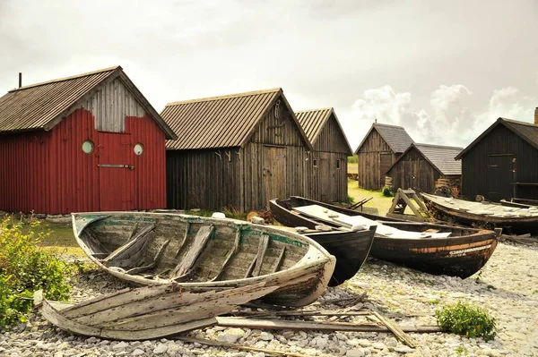 Gamla Fiskebyn Östersjön Gotland Sverige — Stockfoto