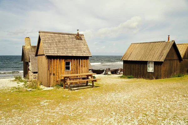 Antiguo Pueblo Pesquero Mar Báltico Gotland Suecia — Foto de Stock