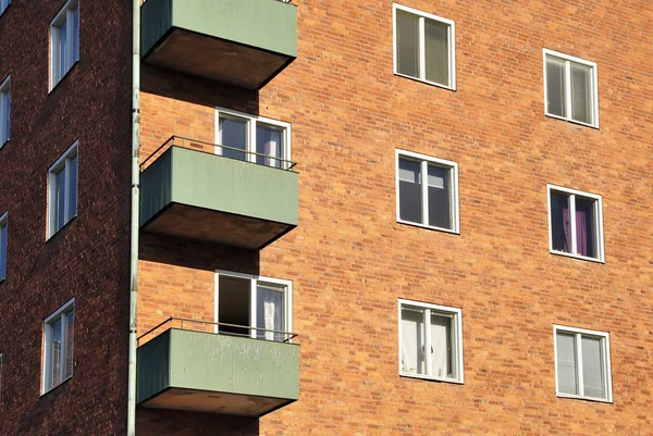 Ventanas y balcones — Foto de Stock