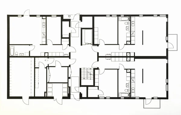 Dibujo arquitectónico 2D — Foto de Stock