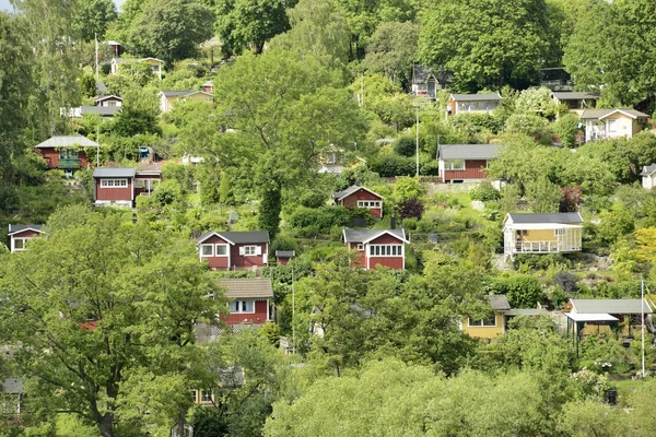 Domy letnie w Sztokholmie — Zdjęcie stockowe