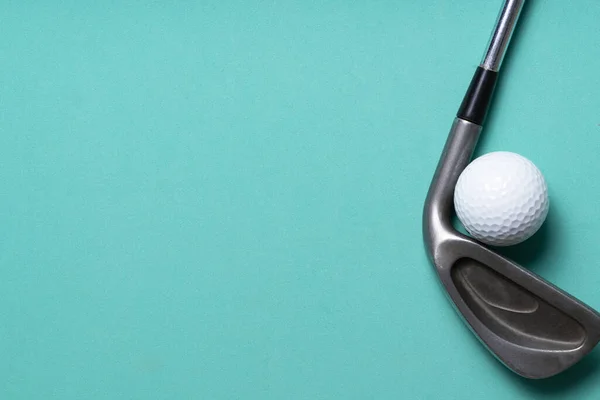 Golf Ball Golf Club Green Background Sport Concept — 스톡 사진