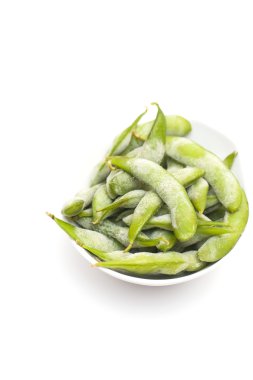 dondurulmuş gıda, soya fasulyesi pod edamame, haşlanmış