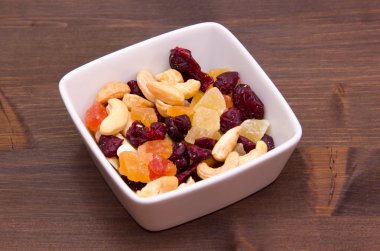 Kuruyemiş ahşap kare kupa