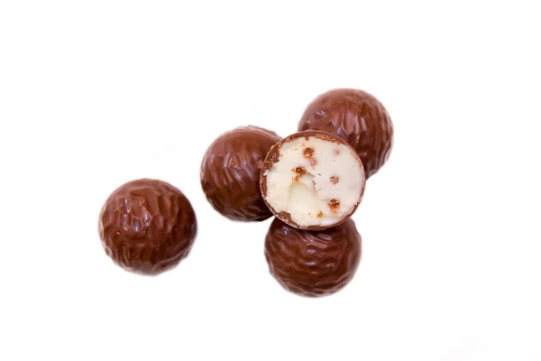 Pralinengefüllte Schokoladencreme von oben — Stockfoto