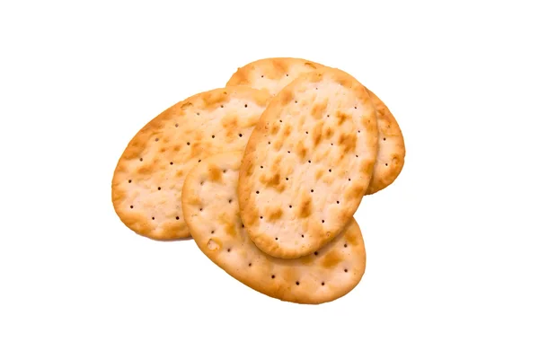 Sommige crackers ovaal van bovenaf — Stockfoto