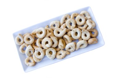 Simit yukarıda da görüleceği bir seramik tepsi