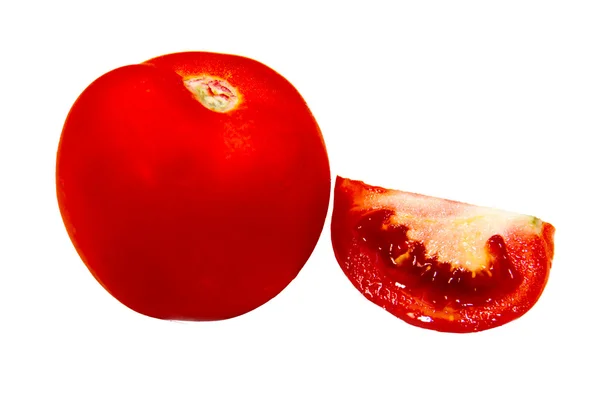 Rebanada de tomate con — Foto de Stock