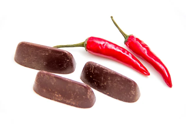 Čokoláda s chilli — Stock fotografie