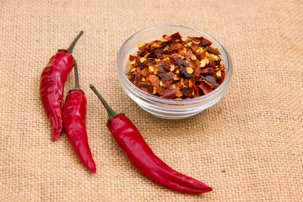 Chili pepper na mat — Stock fotografie