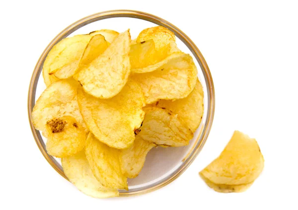Bowl with potato chips from — Stock Photo, Image
