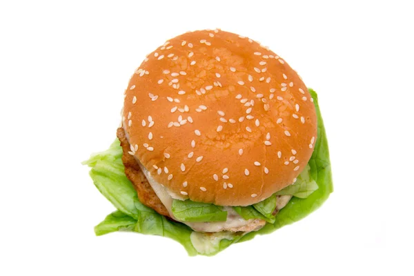 Yukarıdan Peynirli hamburger