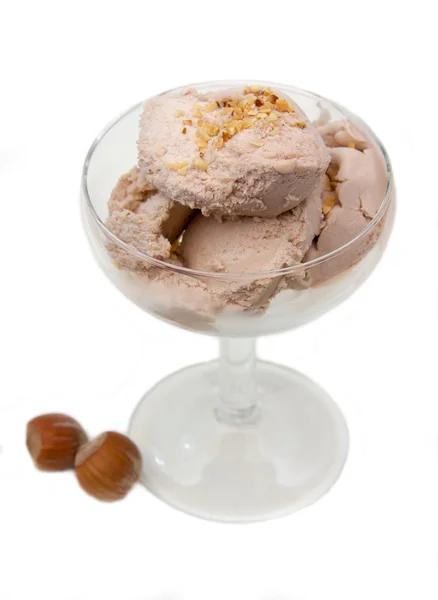 上からヘーゼル ナッツのアイスクリーム — ストック写真