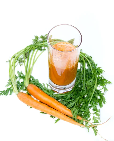 Carrot juice from above — Stock Photo, Image