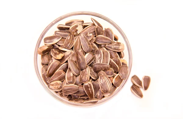 Sunflower seeds on top Bowl — Stock Photo, Image