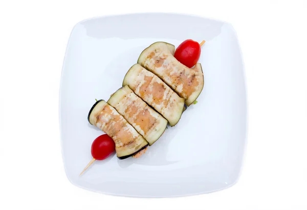 Eggplant rolls from above — Stock Photo, Image