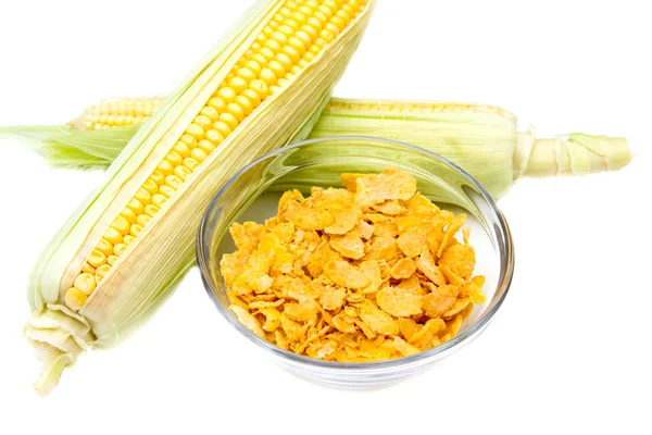 Cereal bowl of corn — Stock Photo, Image