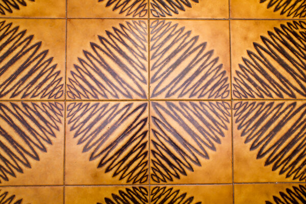 Tiles decorated with circles