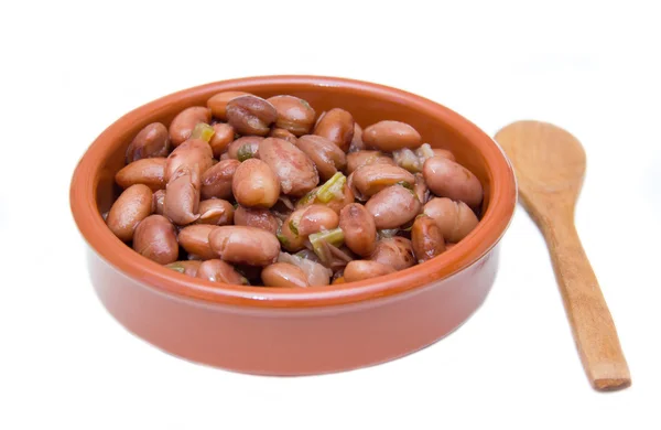 Red beans in rustic bowl — Stock Photo, Image