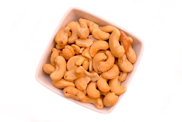 Cashews mangkuk di atas — Stok Foto