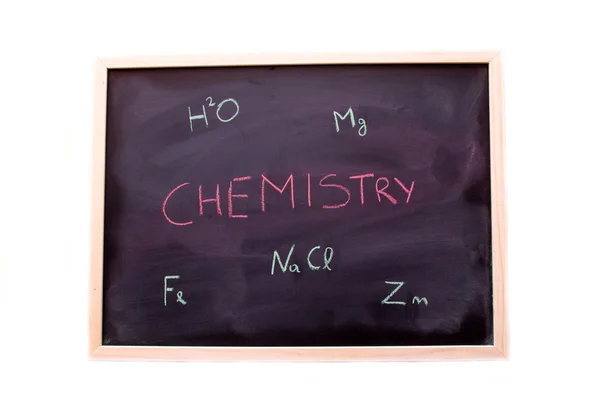 Blackboard with chemistry lesson — Stock Photo, Image