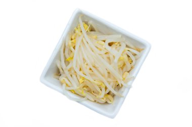 Soya fasulyesi kare kase üstte