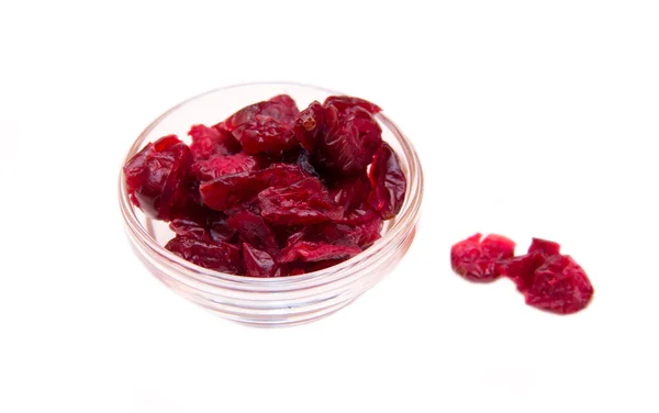 Kase üzerinde kurutulmuş cranberries