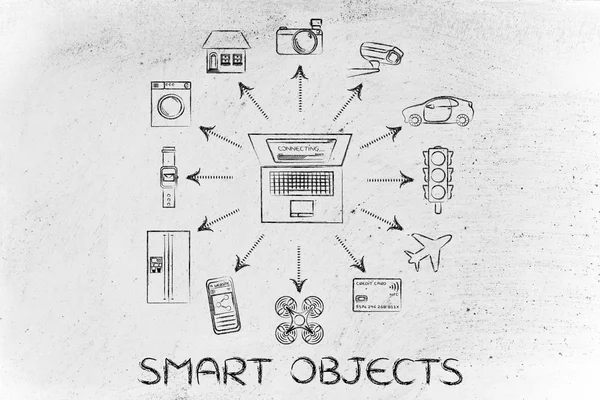 Concept van slimme objecten — Stockfoto