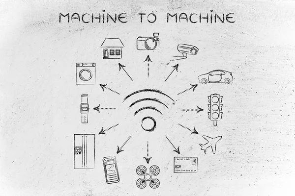 Conceito de máquina para máquina — Fotografia de Stock